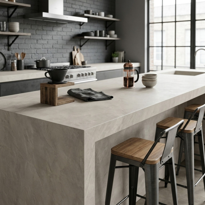 Plan de travail Argentium Dekton® Gris Blanc