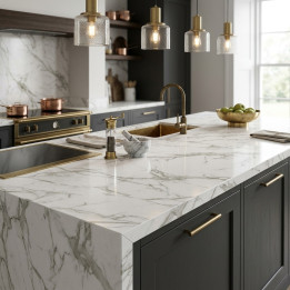 Plan de travail Aura® Dekton Blanc Marbré