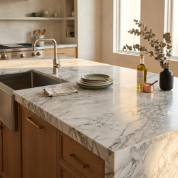 Plan de travail Bergen Dekton® Marbre Blanc Gris