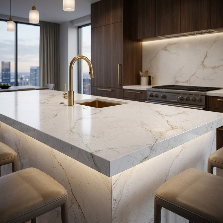 Plan de travail Abu Dhabi Laminam® Blanc