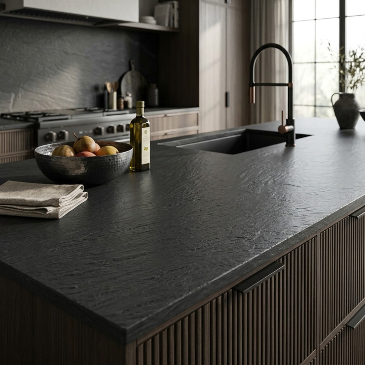 Plan de travail Ardesia Nero Laminam ® Noir