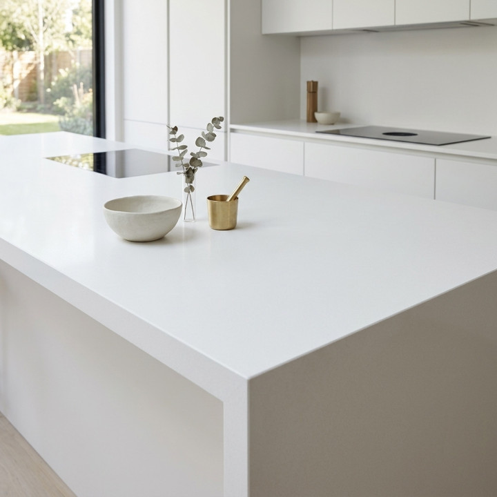 Plan de travail Bianco Assoluto Laminam® Blanc