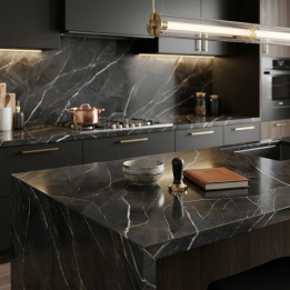 Plan de travail Calacatta Black Laminam® Noir