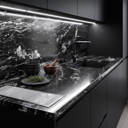 Plan de travail Black Beauty Pierre naturelle Granit Noir