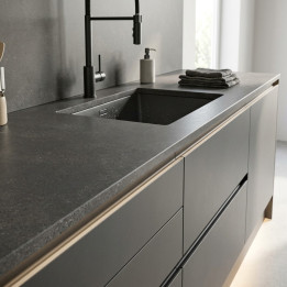 Plan de travail Pietra Nero Laminam® Gris foncé