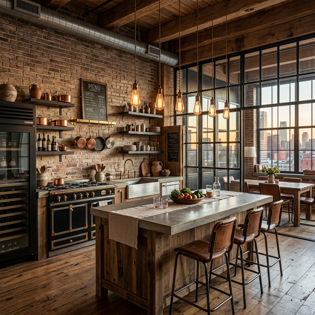 La Cuisine Atelier Chic Métal et Béton